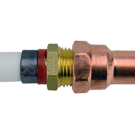 1/2 In. Brass PEX Barb X 1/2 In. Male Pipe Thread Adapter